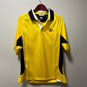 yonex men's yellow polo